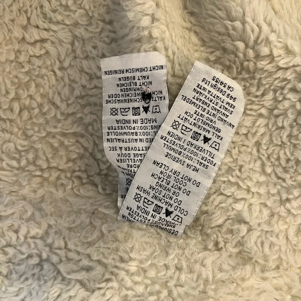 Rolla’s Denim Chambray Blue Sherpa Jacket | Size XS / 6 - Picture 5 of 6